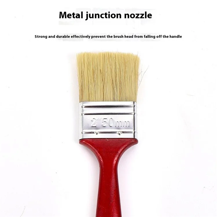 Paint Brush Natural Bristle Cleaning Brush for Latex Paint / Emulsion / Adhesive Application