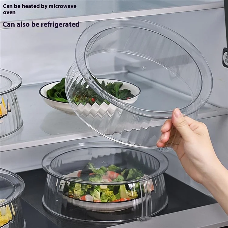 Microwave Food Heating Splashproof Cover Food Grade PC High Temperature Resistant Bowl Cover