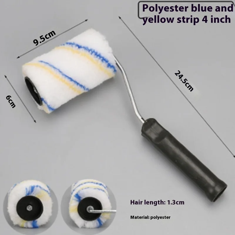 4 Inch Paint Roller Polyester Brush for Latex  /  Oil Paint Corner Edge Roller Brush