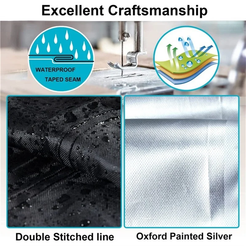 18FT Round Swimming Pool Cover 210D Oxford Cloth Solar Cover for Above Ground Pools