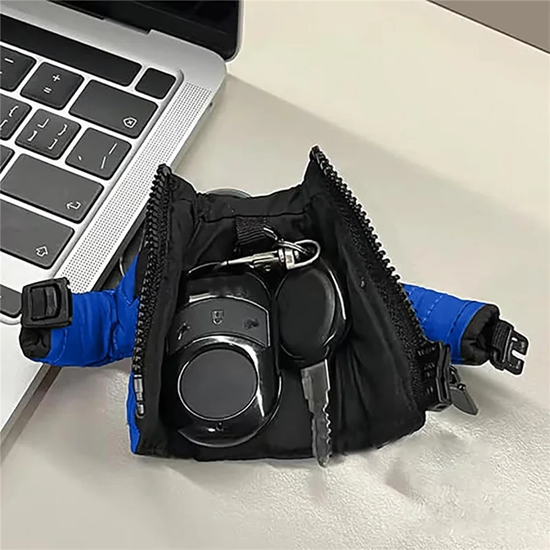 Creative Key Organizer Pouch Multifunctional Decorative Mini Down Coat Keychain Portable Ornament Gift - Blue