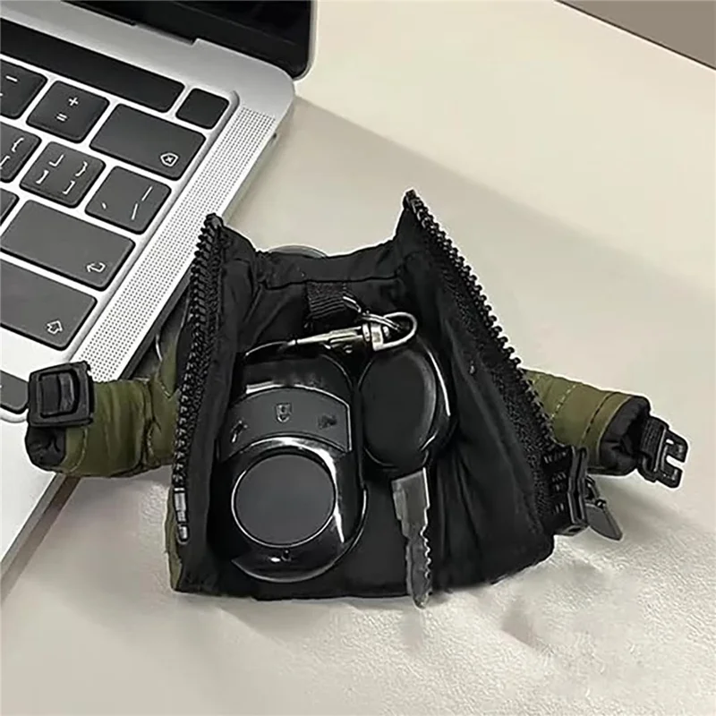 Creative Key Organizer Pouch Multifunctional Decorative Mini Down Coat Keychain Portable Ornament Gift - Green