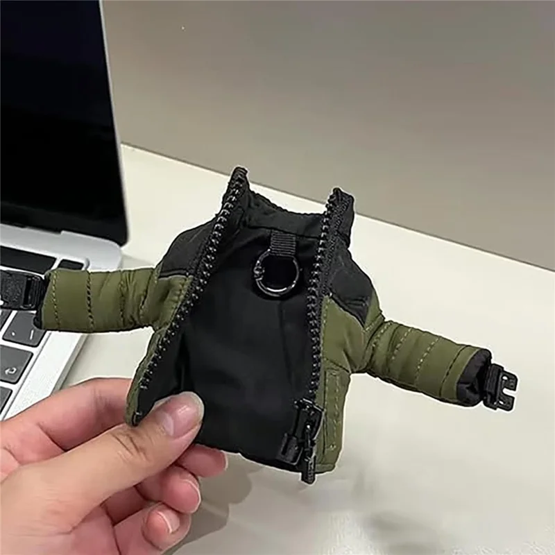 Creative Key Organizer Pouch Multifunctional Decorative Mini Down Coat Keychain Portable Ornament Gift - Green
