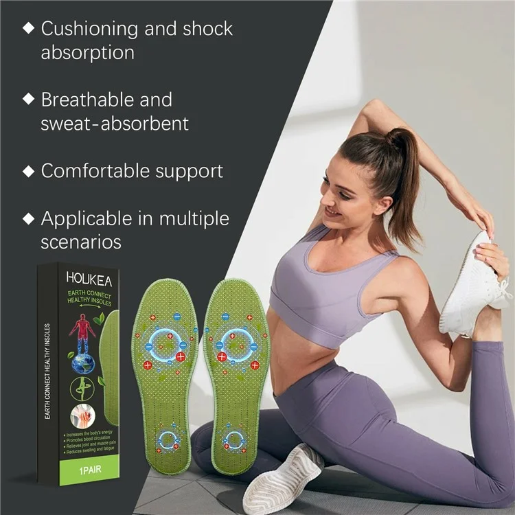 HOUKEA HK-B05-0038-01 Schuheinlagen Elastische Schmerzlinderung Fußpflege für Outdoor-Sport / Laufen
