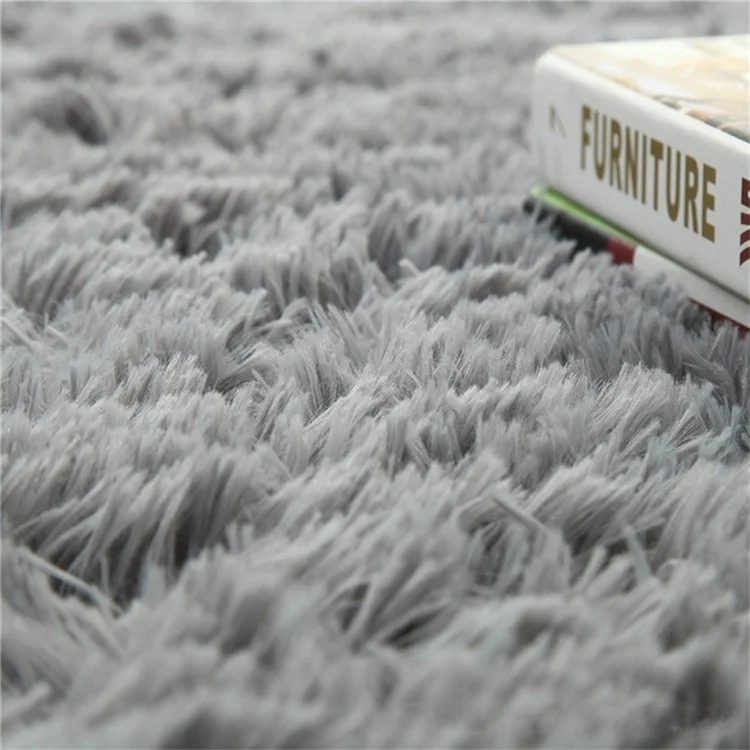 160 x 200cm Solid Color Fluffy Mat for Living Room Non Slip Floor Carpet Kids Room Area Rug - Pink