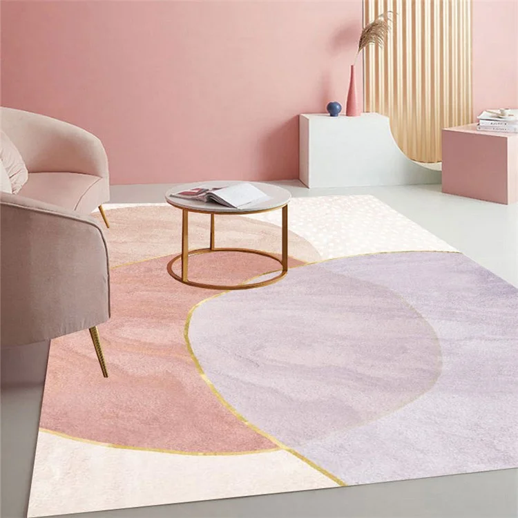 60 x 90cm Modern Abstract Geometric Pattern Living Room Rug Non Slip Coffee Table Cushion - Style A