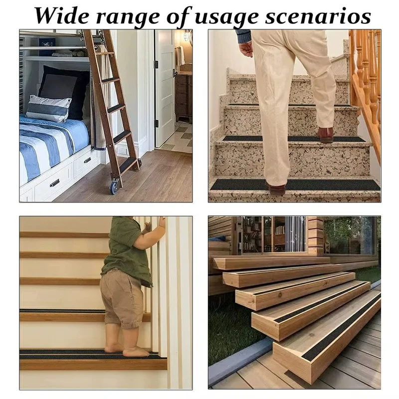 2.5cm PVC Anti Slip Tape Adhesive Safety Traction Tape Indoor Outdoor Sticker for Stair Floor , Length 5m - Transparent