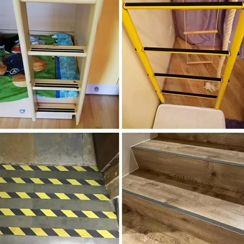 2.5cm PVC Anti Slip Tape Adhesive Safety Traction Tape Indoor Outdoor Sticker for Stair Floor , Length 5m - Transparent