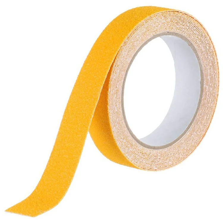 2,5 cm PVC Rutschhemmendes Klebeband Sicherheits-Rutschband für Innen- und Außenbereich, Länge 5 m - Gelb