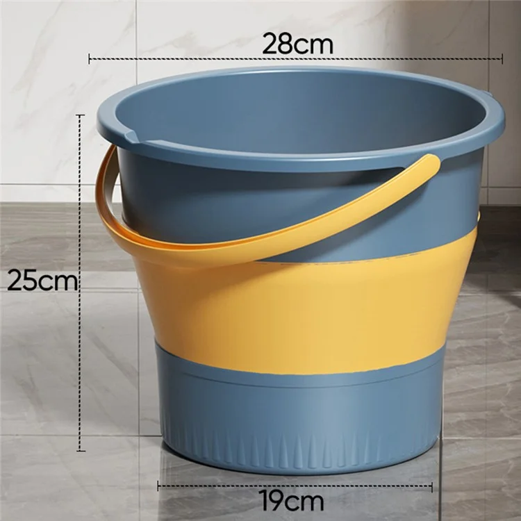 Balde de Água Dobrável 10L Recipiente Portátil e Dobrável para Pesca / Camping / Lavagem de Carro / Viagem Ao Ar Livre / Interno - Azul