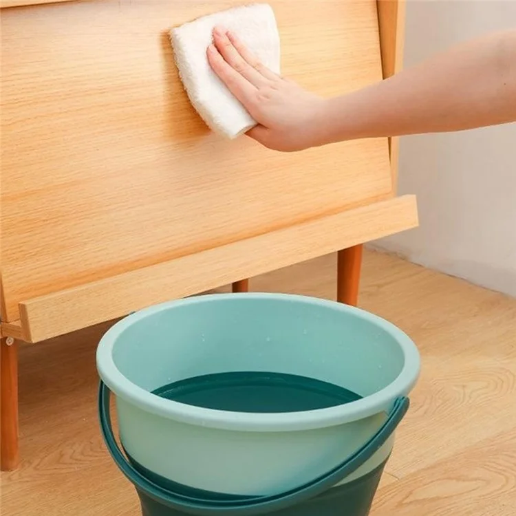 Balde de Água Dobrável 10L Recipiente Portátil e Dobrável para Pesca / Camping / Lavagem de Carro / Viagem Ao Ar Livre / Interno - Azul