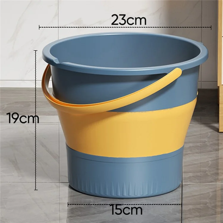 Faltbarer Wassereimer 5L Tragbarer verstärkter Klappcontainer für Outdoor- / Heimgebrauch - Blau