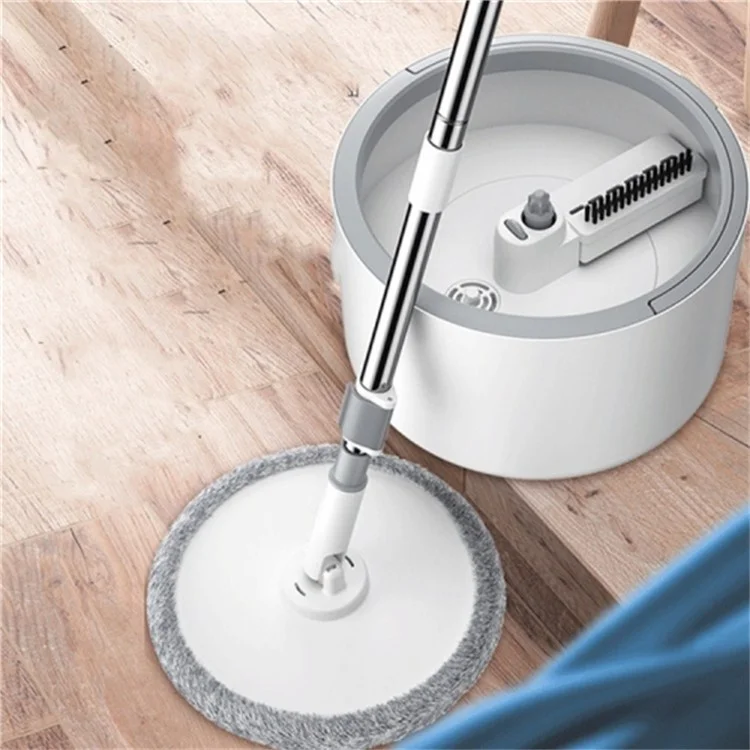 Set de Fregona Giratoria con Cubo, Lavado Sin Manos, con 5 Paños de Microfibra de Repuesto - Verde