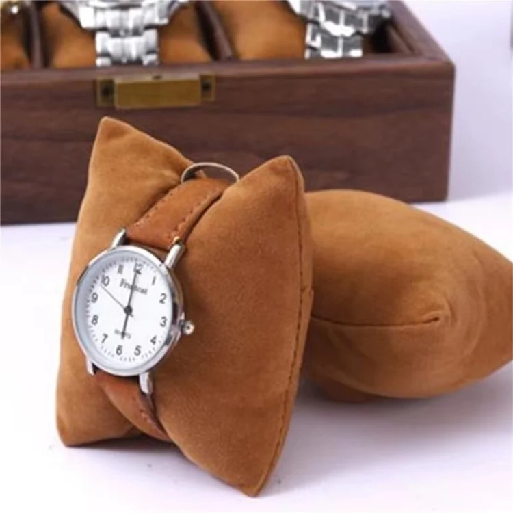 2 Grids Watch Display Box Vintage Wood Grain Jewelry Organizer Box Watch Storage Container