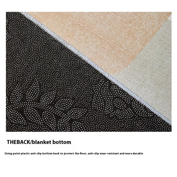 80 x 120cm Modern Abstract Geometric Pattern Living Room Rug Non Slip Coffee Table Cushion - Style O