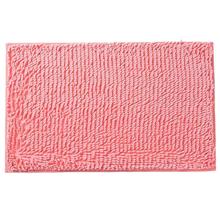 Tappetino da bagno in chenille 45 x 70 cm, asciugatura rapida, morbido, assorbente, antiscivolo - Rosa