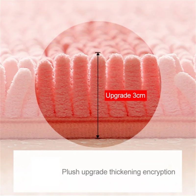 45 x 70cm Quick Drying Soft Chenille Bath Mat Absorbent Non Slip Doormat for Bathroom - Sapphire