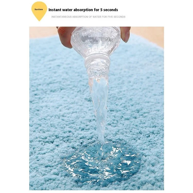 40x60cm Flauschiger Badezimmerteppich, dick, wasserdicht, rutschfest - Türmatte für Schlafzimmer und Eingang - Beige