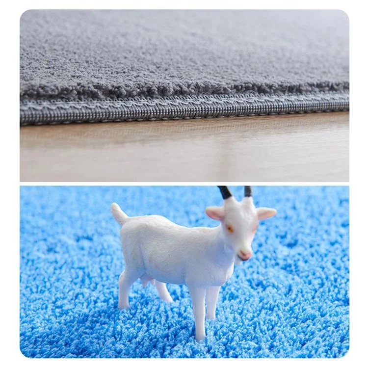 60x90cm Badezimmermatte aus weichem Mikrofaser, wasserabsorbierend und rutschfest - Blau