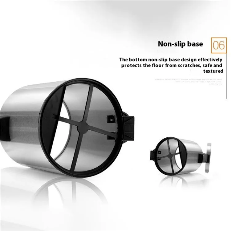 5L Round Stainless Steel Garbage Can Home Hotel Office Stylish Waste Container with Pedal