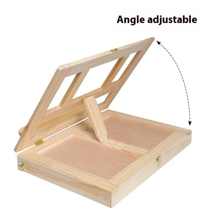 Tabletop Easel Artist Desktop Easel for Painting Foldable Wooden Sketch Box with Drawer