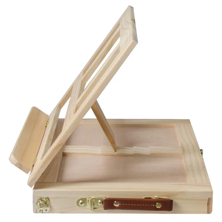 Tabletop Easel Artist Desktop Easel for Painting Foldable Wooden Sketch Box with Drawer
