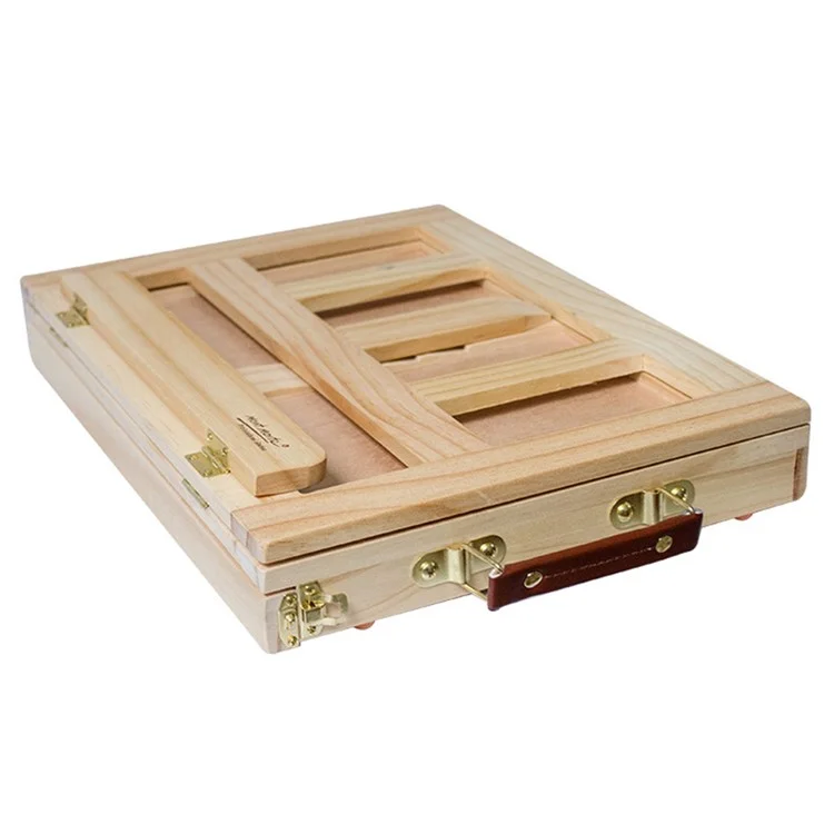 Tabletop Easel Artist Desktop Easel for Painting Foldable Wooden Sketch Box with Drawer