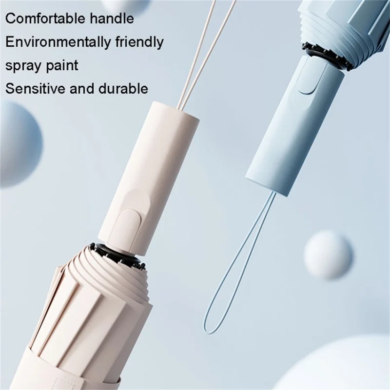 60 Ribs Automatic Reinforced Umbrella Sun / Rain Protection Large Folding Windproof Parasol - Blue