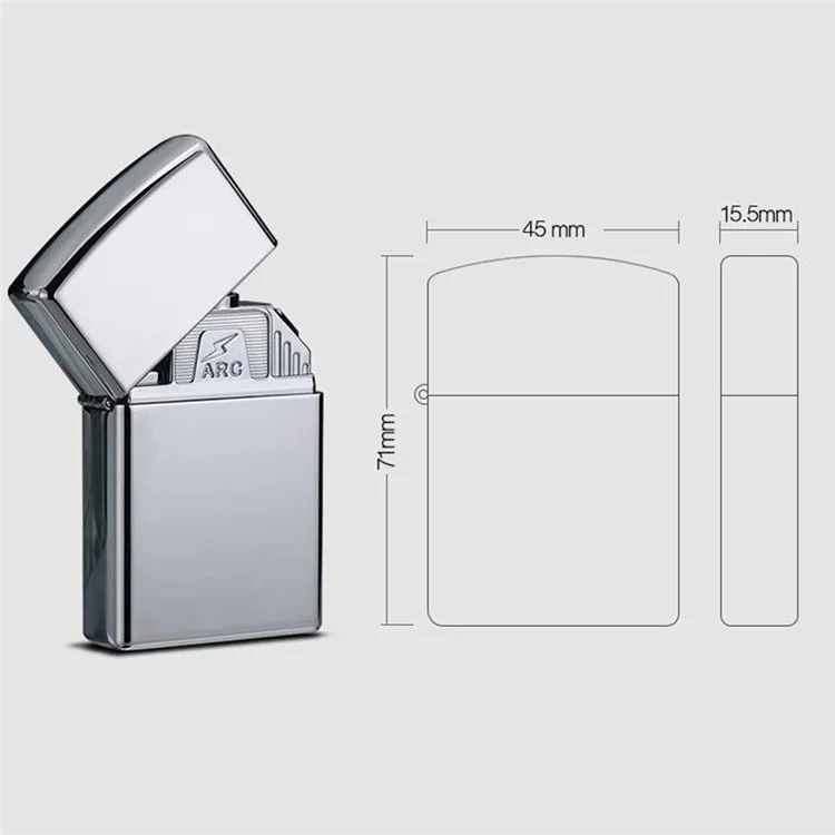 Accendino Elettrico 6 Archi Antivento USB Ricaricabile Senza Fiamma Accenditore per Fumare Candele Accessori da Cucina - Argento