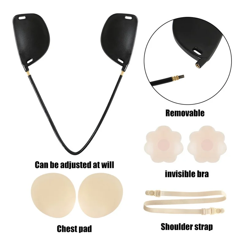 Invisible Adhesive Bra Backless Strapless Silicone Breast Lift Boob Tape Nipple Cover - V-Type / Nude