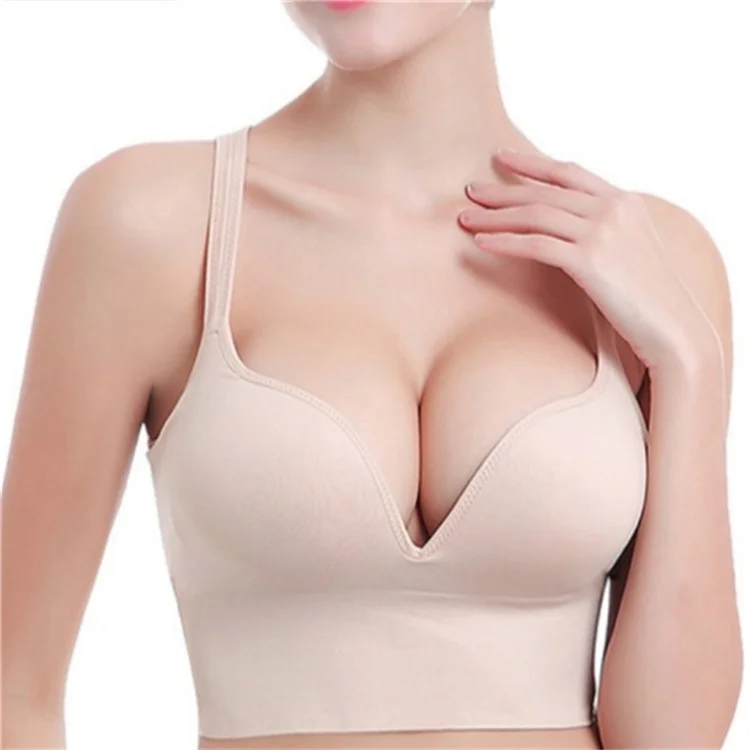 Invisible Adhesive Bra Backless Strapless Silicone Breast Lift Boob Tape Nipple Cover - U-type / Nude
