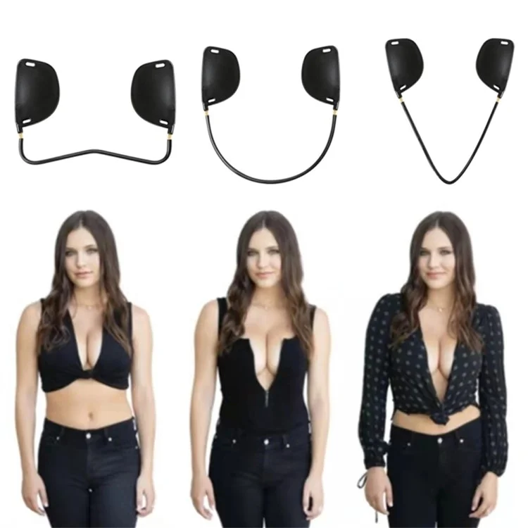 Invisible Adhesive Bra Backless Strapless Silicone Breast Lift Boob Tape Nipple Cover - U-type / Nude
