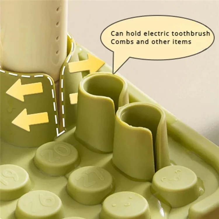 Keyboard Design TPR Sink Mat Draining Pad Countertop Anti Slip Splash Guard for Bathroom Kitchen - Beige