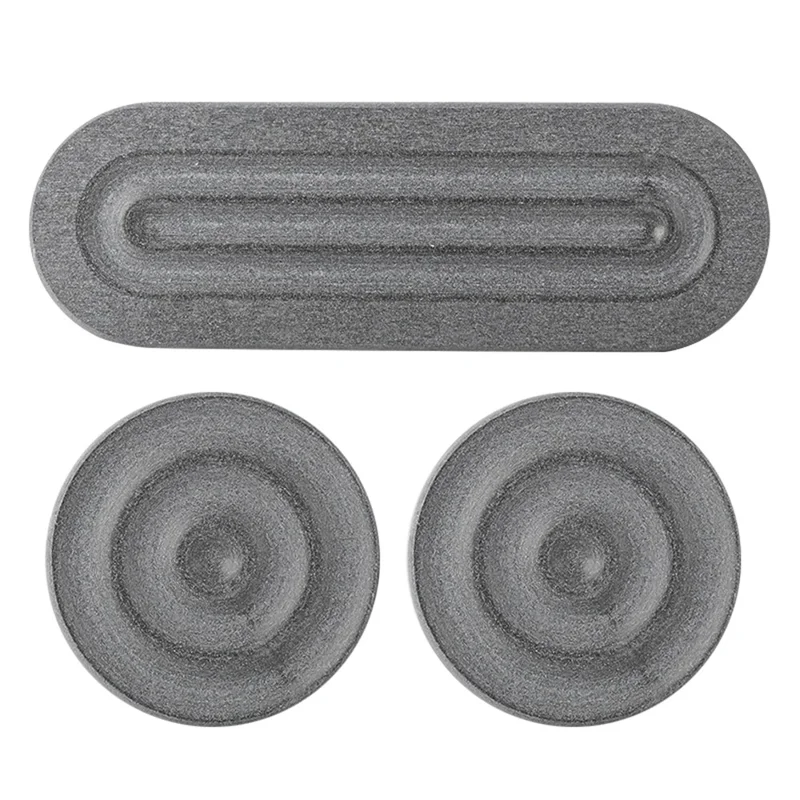 3PCS Bathroom Countertop Absorbent Mat Diatom Mud Kitchen Faucet Quick Dry Pad Drying Stone Tray - Dark Grey