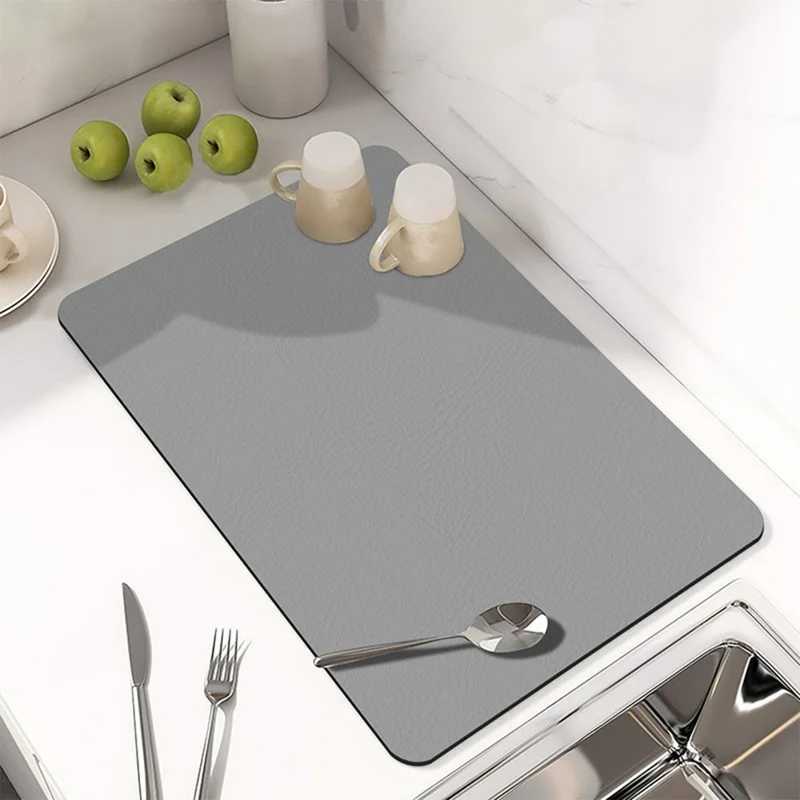 Dish Drying Mat for Kitchen Counter Absorbent Draining Mat Heat Resistant Drainer Mats - Style M