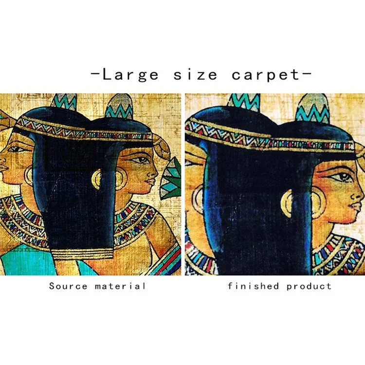 121.9 x 160cm Exotic Living Room Rug Anti-Slip Bedroom Vintage Carpet Flannel Baby Crawling Mat - DL0079
