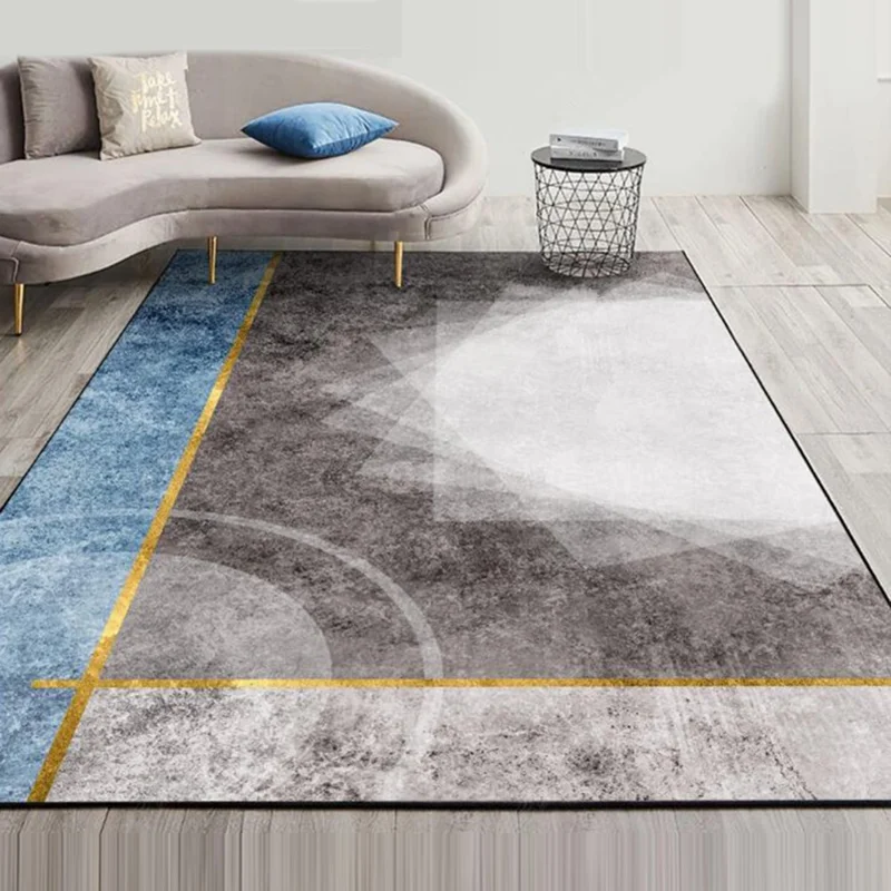 120 x 160cm Modern Geometric Abstract Rug Living Room Mat Bedroom Area Carpet Washable - Style A