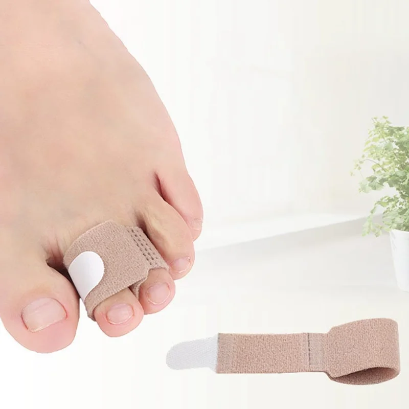 10PCS Toe Finger Straightener Nylon Toe Bounding Loop Fastener Corrector Bandage - Size: M