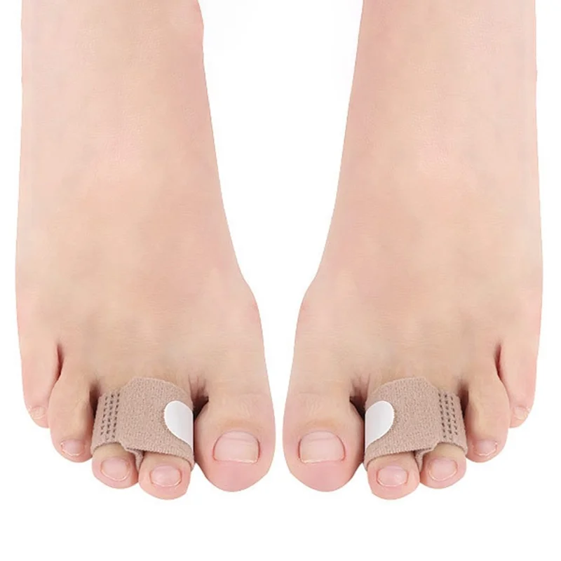 10PCS Toe Finger Straightener Nylon Toe Bounding Loop Fastener Corrector Bandage - Size: M