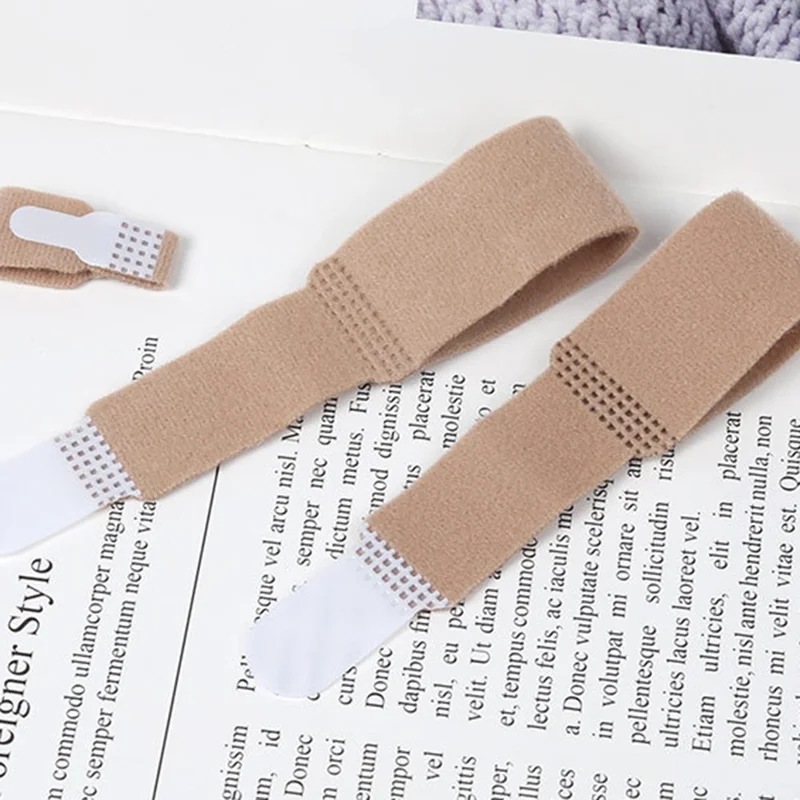 10PCS Toe Finger Straightener Nylon Toe Bounding Loop Fastener Corrector Bandage - Size: M