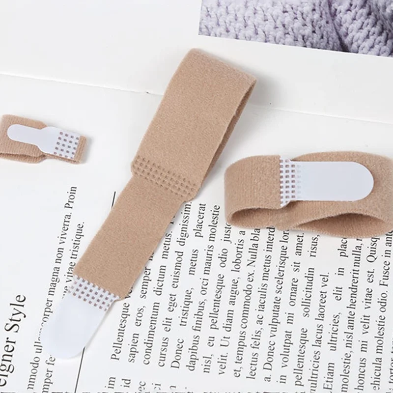 10PCS Toe Finger Straightener Nylon Toe Bounding Loop Fastener Corrector Bandage - Size: M