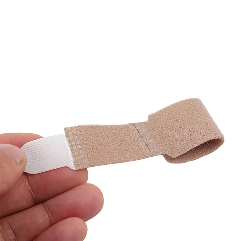 10PCS Toe Finger Straightener Nylon Toe Bounding Loop Fastener Corrector Bandage - Size: M