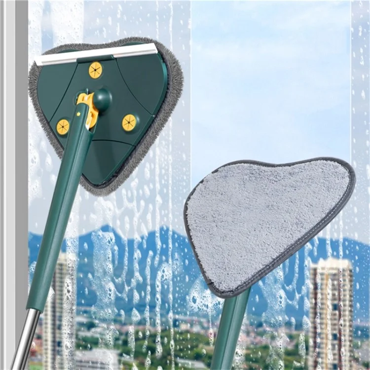 C-43 360 Degree Rotating Heart Shape Mop Household Self Wringing Water Scraper Window Cleaner - Green