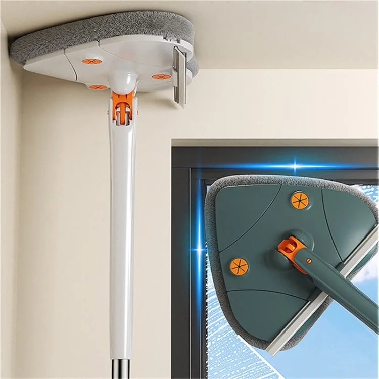 C-43 360 Degree Rotating Heart Shape Mop Household Self Wringing Water Scraper Window Cleaner - Green