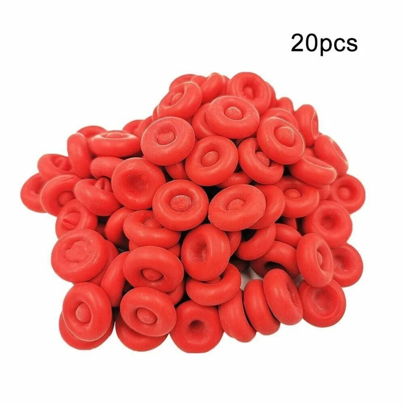 20Pcs Rubber Caulk Caps Leak Proof Caulking Saver Tube Sealer Glue Sealing Protector - Red