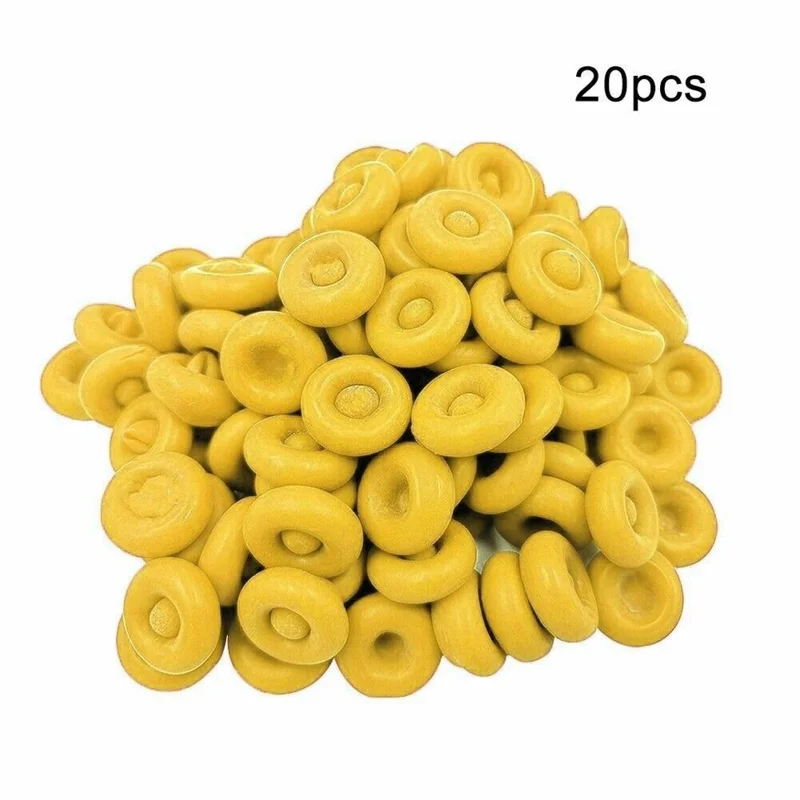 20Pcs Rubber Caulk Caps Leak Proof Caulking Saver Tube Sealer Glue Sealing Protector - Yellow