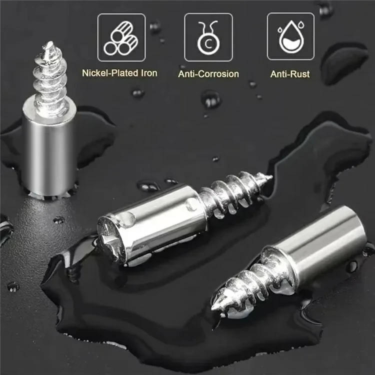 10 Set di Viti Autofilettanti con Tasselli in Plastica Bianca per Mobili, Armadietti e Armadi