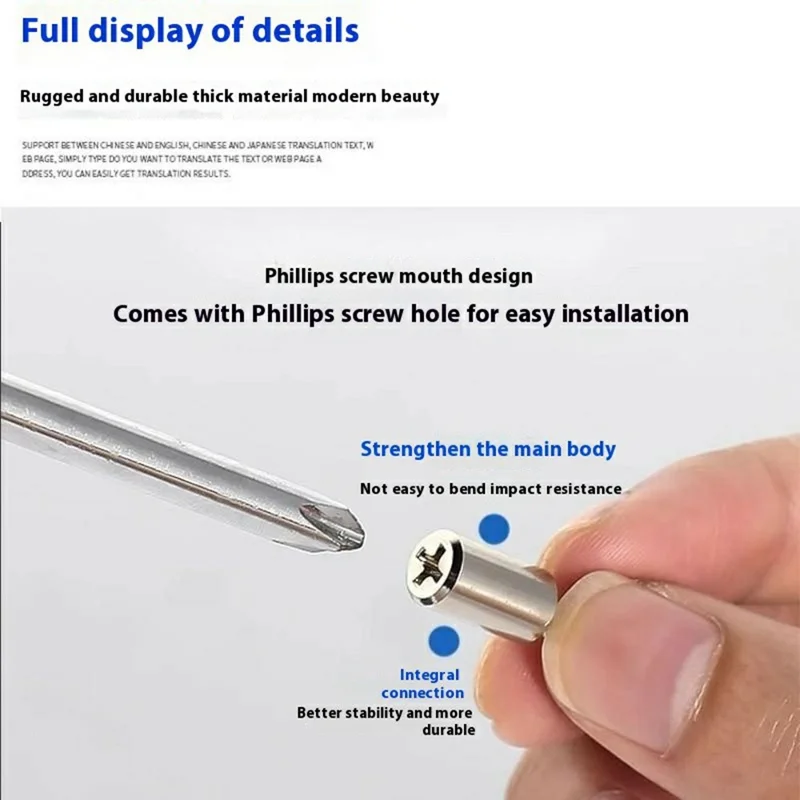 50 Sets Self Tapping Screws Furniture Mounting Pins with White Plastic Sleeves for Cabinet Wardrobe