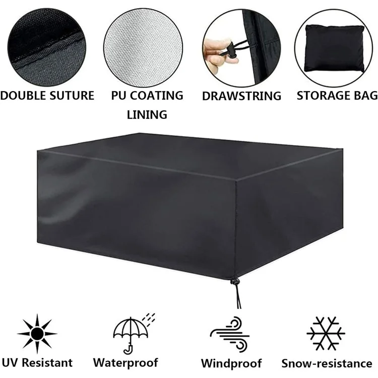 225x116x82cm Billiard Table Dustproof Protective Cover Oxford Cloth Waterproof Furniture Cover - Black