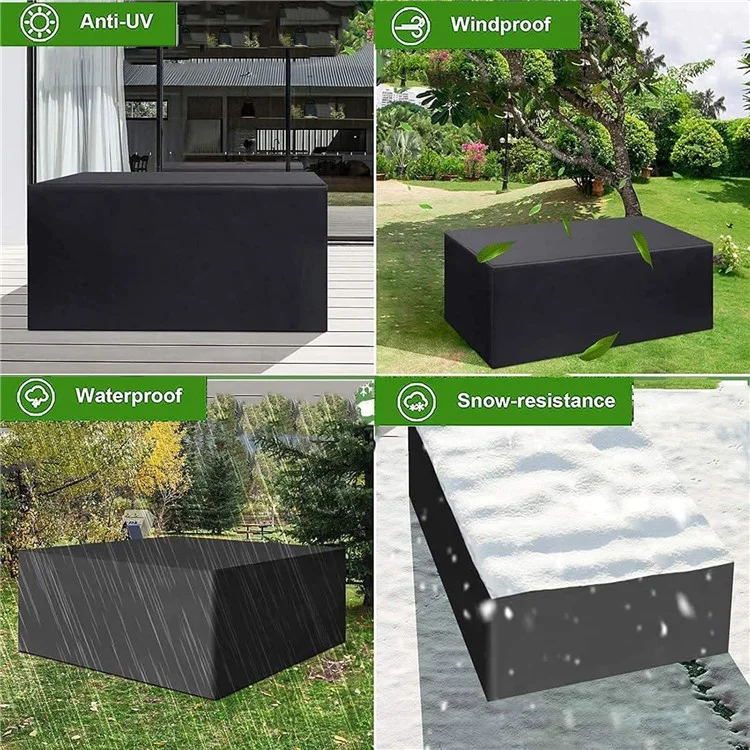 225x116x82cm Billiard Table Dustproof Protective Cover Oxford Cloth Waterproof Furniture Cover - Black